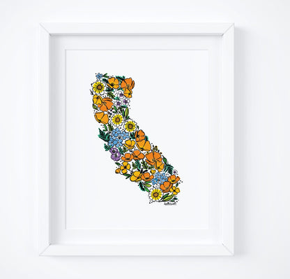 California Wildflowers Art Print