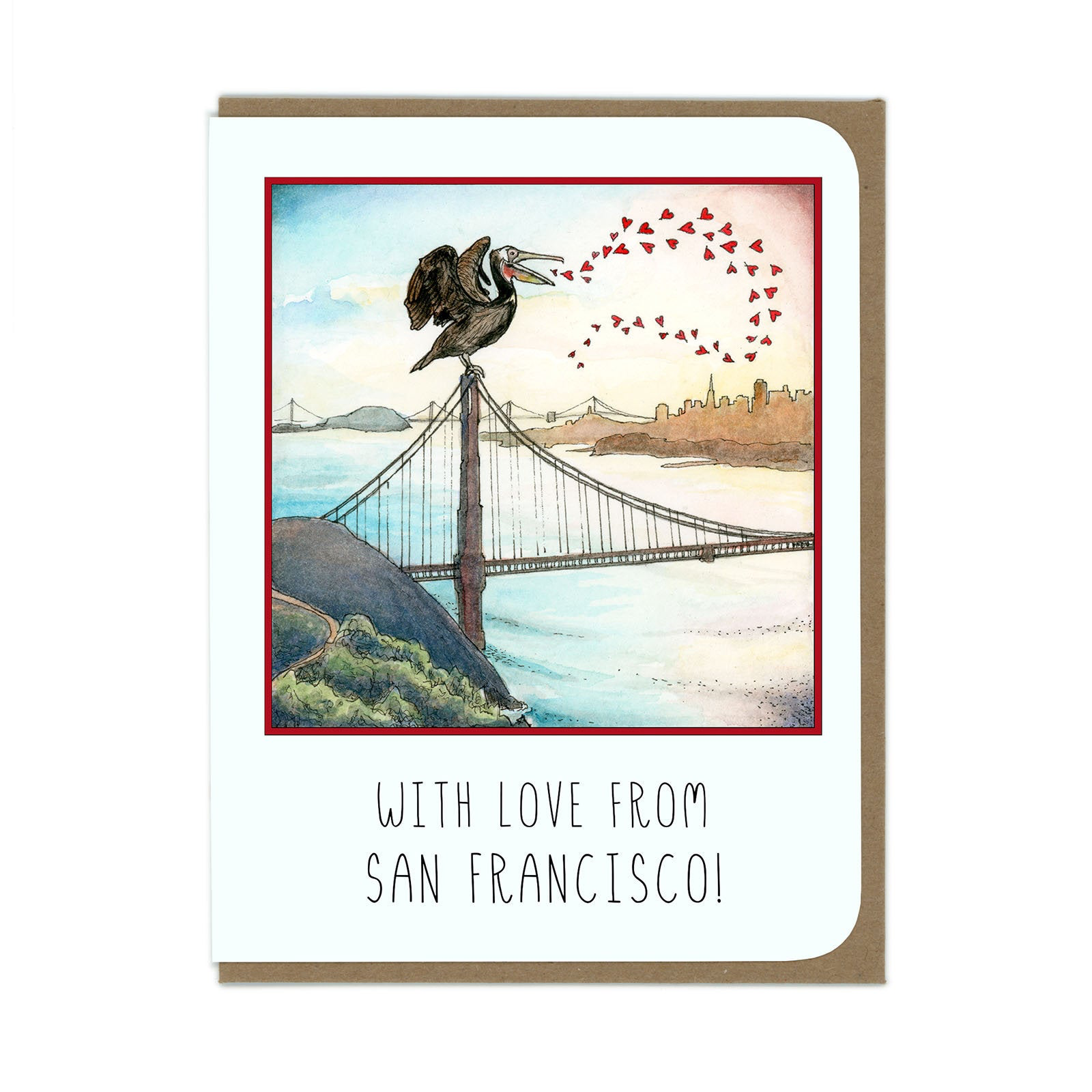 SF Pelican Greeting Card