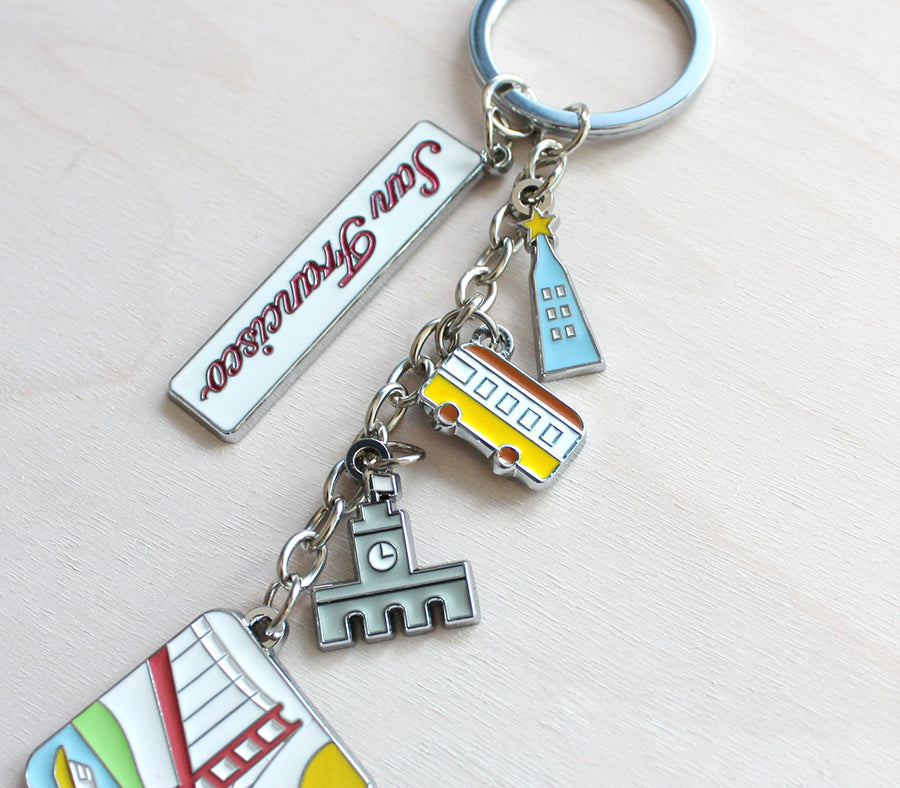 San Francisco Charm Keychains