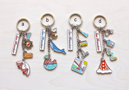 San Francisco Charm Keychains